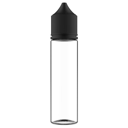 Tricorbraun 60 Ml Pet Cylinder Clear, Round, Special, Nozzle, Opaque Black Crc/Te Cap With Breakaway Band 137658