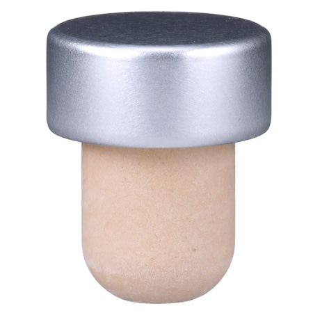 Tricorbraun Cork 29X13 Silver Aluminum Starcap Top, 19.5Mm Dia Synthetic Cork Shank, T Top Bar Top 138860