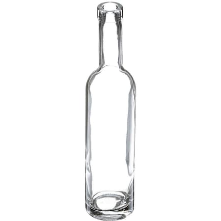 Tricorbraun 375 ml Clear Glass Round Arizona Liquor Bottle- 18.5 mm Bar