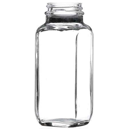 Tricorbraun 8 Oz Glass Jar, Square, Flint, 43-400 French Square 052103