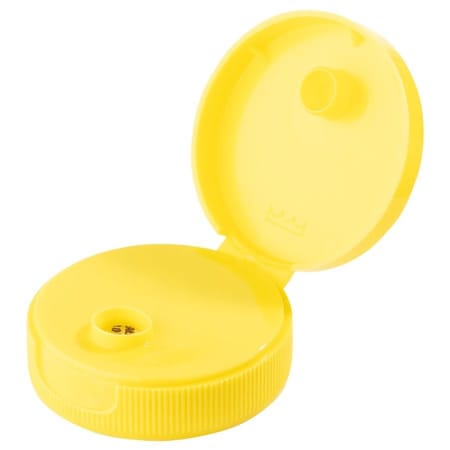 Tricorbraun 38-400 Yellow P/P Flip Top Closure, Pressure Sensitive Foam, For Honey And Sauces 140957