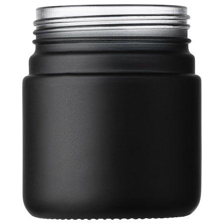 Tricorbraun 4 Oz Glass Jar, Heavy Wall Jar Round, Black Spray Coated, 53-400 Mm Finish Squat Wide Mouth 259238