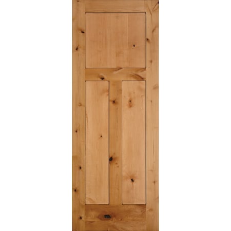 Codel Doors 36" x 80" Knotty Alder 3-Panel Mission Interior Shaker Slab ...