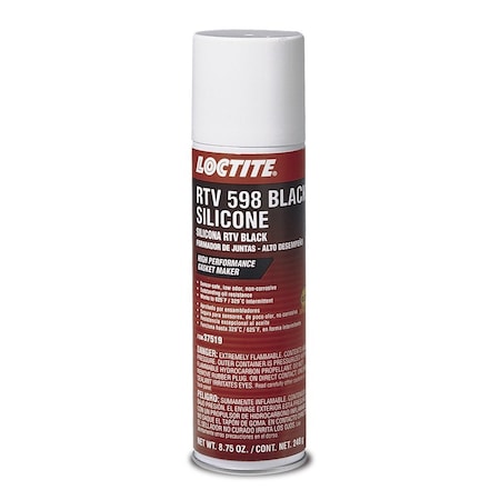 Loctite RTV Silicone 598 - High Performance Black 8.75oz Can 495075 | Zoro