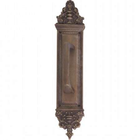 Brass Accents Apollo Pull Plate with Mission Pull, Aged Brass Finish ...