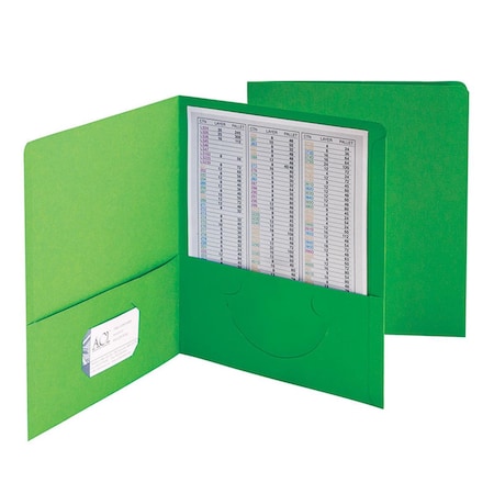 Smead Green Standard Two Two Pocket Folders, 25PK