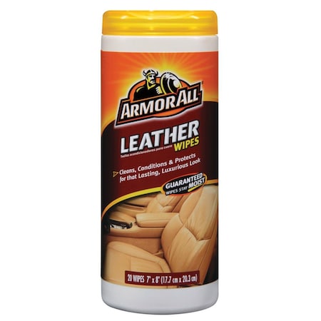 Leather Cleaner, Assorted - 20 Wipes