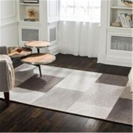 Tiled Wool Rug Work-Of-Art 9 x 12 ft. Rhea Tiled Wool Blend Rug - Brown WO2197597 | Zoro