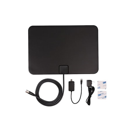 HD TV Digital Amplified Indoor Antenna, Black