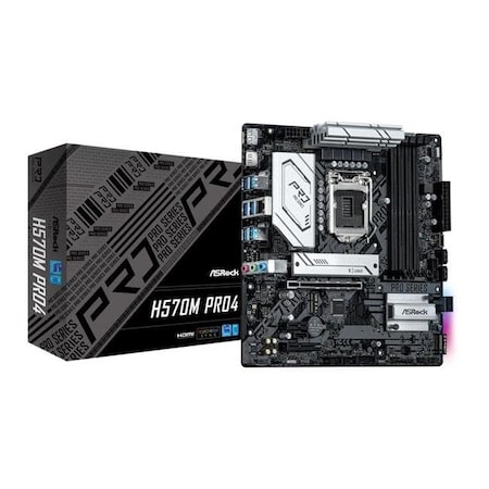 Asrock ASRock H570M PRO4 LGA1200 H570 Max128GB DDR4 PCIE Micro ATX