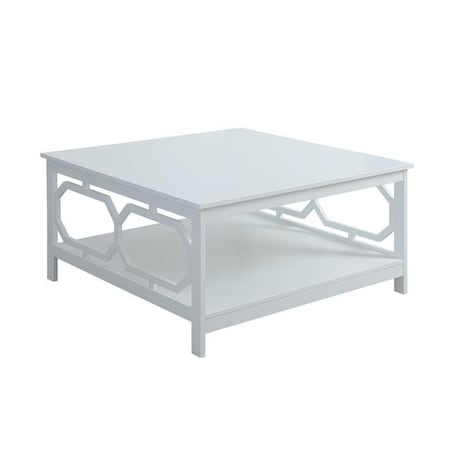 Highboy Omega Square Coffee Table - 36 in.; White HI622705 | Zoro