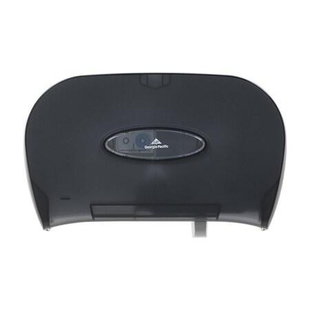 Georgia-Pacific Double Roll Bathroom Tissue Dispenser - Translucent Smoke Cover 13.58x8.59x5.73
