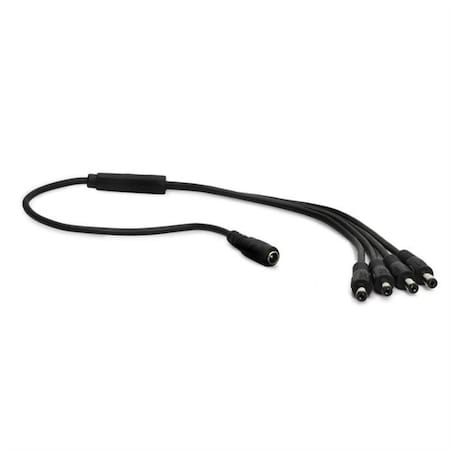 Cmple 18 in. 1 Female to 4 Male DC-AC Power Splitter Cable 1358-N | Zoro