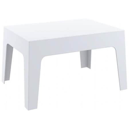 Siesta Box Resin Outdoor Center Table White ISP064-WHI | Zoro