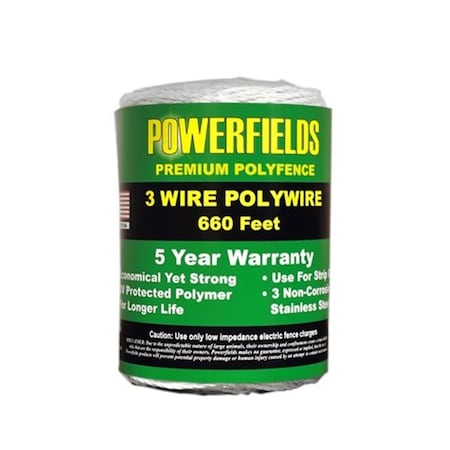 Powerfields Ew315-660 White 3-Wire Polywire - 660 Ft. 1381990 | Zoro