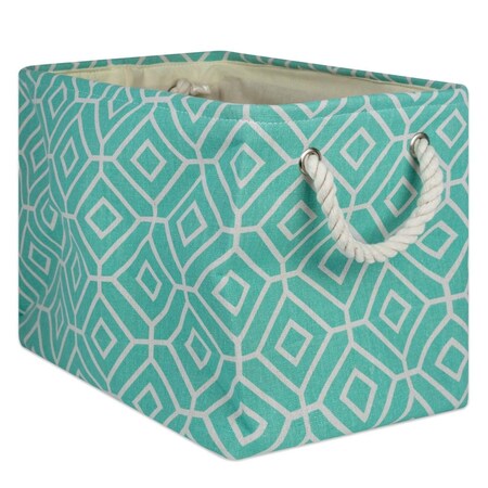 Storage Bin, Polyester, Stained Glass Aqua, Large