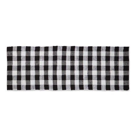 Made4Mansions 2 ft. 3 in. x 6 ft. Buffalo Check Runner Rug, Black ...