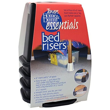 Emt B Riser Emsco Group Towers Bed Risers - Black 93401-1 | Zoro