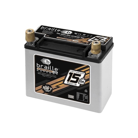 Braille Auto Battery B2015 15 lbs 1067 PCA Lightweight Racing Battery ...