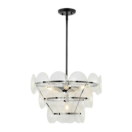 Safavieh Landreth Chandelier, Black & Clear CHA4026A | Zoro