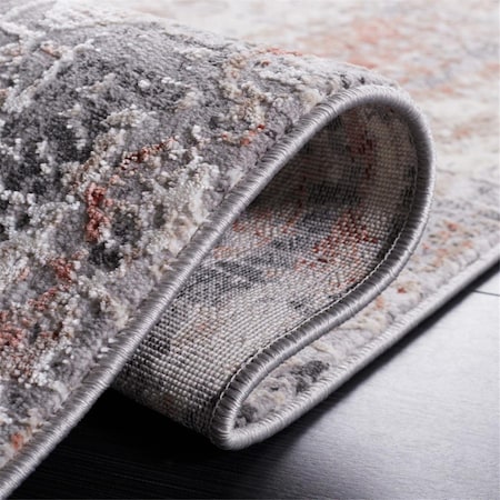 Safavieh 6 ft. 7 in. x 6 ft. 7 in. Vogue Power Loomed Rust & Gray ...