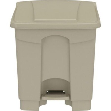 Pinpoint 8 gal Plastic Step-on Receptable Trash, Tan PI2472715 | Zoro
