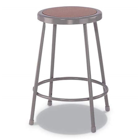 Tag Stool Fine-Line 24 in. Industrial Stool - Brown & Gray Seat FI3200883 | Zoro