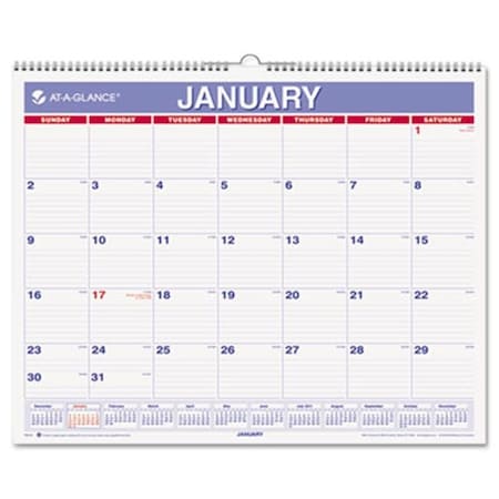 At-A-Glance AT-A-GLANCE PM828 Monthly Wall Calendar- 15 x 12 PM828 | Zoro