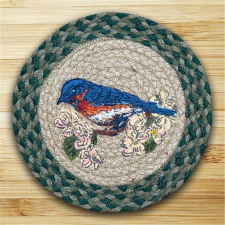 Earth Rugs Round Miniature Swatch Blue Bird printed 80365BB | Zoro