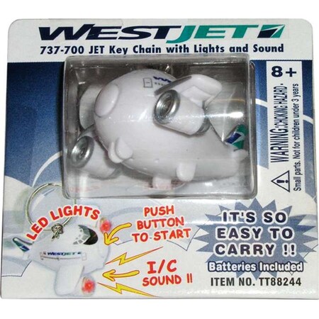 Daron Worldwide Trading Westjet Keychain with Light and Sound TT88244 ...