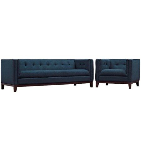 Modway Furniture Serve Living Room Sofa Set, Azure - Set of 2 EEI-2464 ...