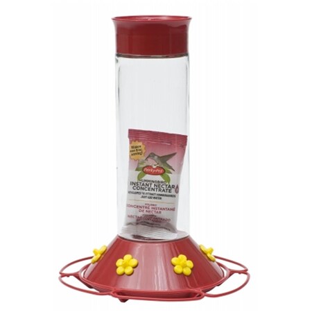 Woodstream 209B 30 Oz Clear Glass Hummingbird Feeder