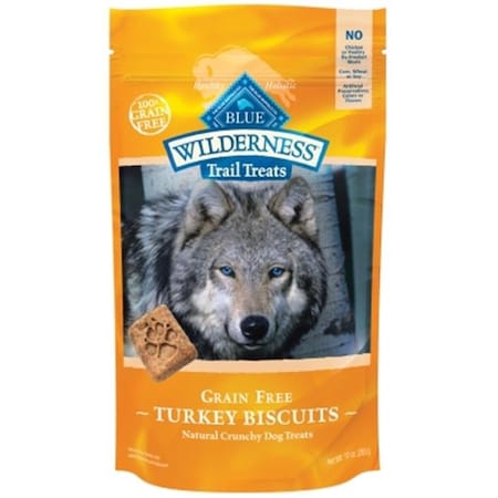 Blue Buffalo BB00544 Wilderness Trail Treats Turkey Biscuits Dog Treat; 0.7 lbs.