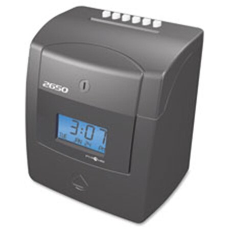 Pyramid Time Systems 2650 Time Clock Auto Align 6 Column PTI2650 | Zoro