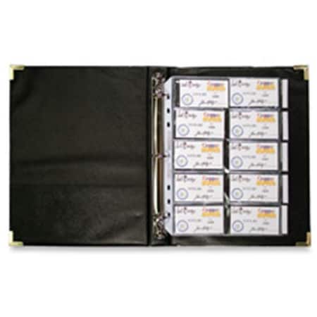 Anglers Company Anglers Company Ltd. ANG303 3-Ring Business Card Binder-  100 Card Cap- 8-.50in.x11in.- Black ANG303 | Zoro