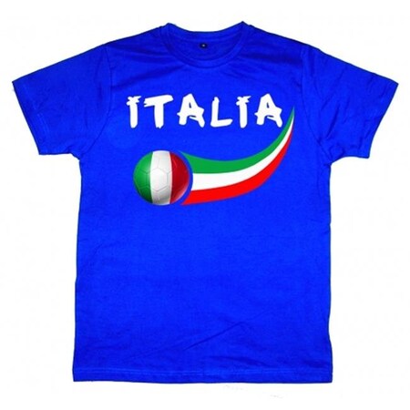 T-shirt Supporter Italie Homme – 100% Polyester, Logo Sérigraphié, Taille Unique, Idéal Pour Les Matchs Et La Fierté Italienne