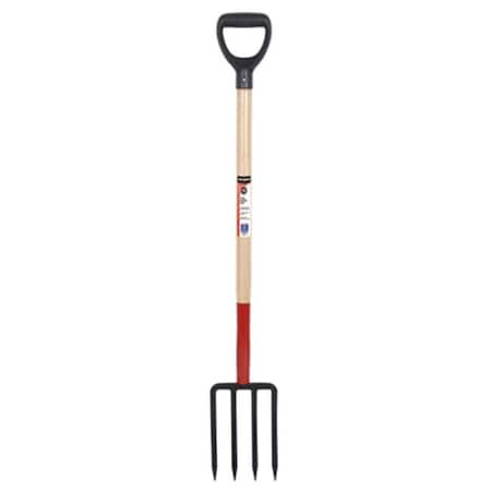 45 in D-Handle Steel and Wood Fork