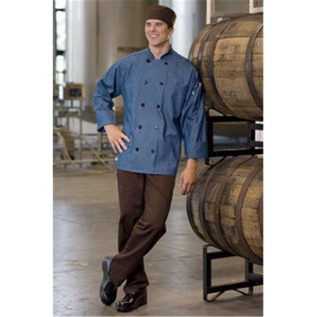Nathan Caleb Aspen Chef Coat in Chambray - 4XLarge NA2487328 | Zoro