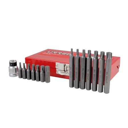 Urrea Torx® screwdriver bit Set 15 pieces with adaptor J2315 | Zoro