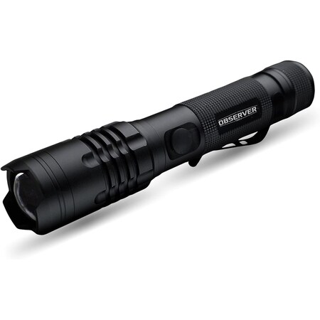 Observer Tools 1200 Lumen Tactical LED Rechargeable Flashlight Black ...