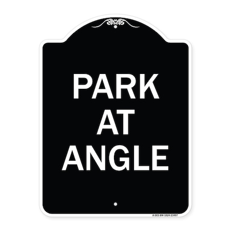 Signmission Designer Series Park Angle, Black & White Heavy-Gauge ...