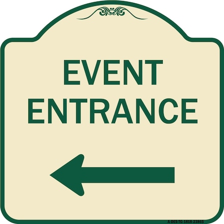Signmission N Event Entrance With Left Arrow Heavy-Gauge Aluminum ...