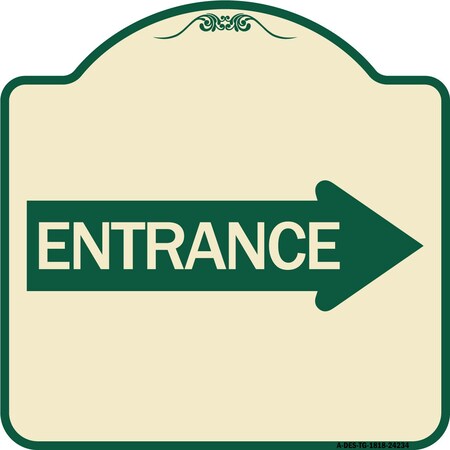 Signmission Right Arrow Entrance Heavy-Gauge Aluminum Architectural ...