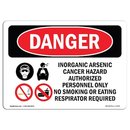 Signmission Safety Sign, OSHA Danger, 12