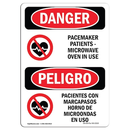 1519 Sign Signmission Safety Sign, OSHA Danger, 24