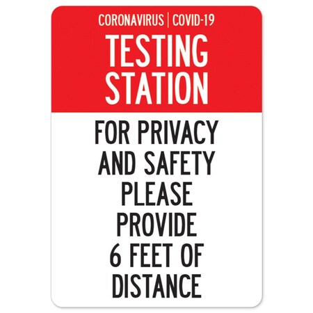 Signmission PSA, Testing Station Please Provide 6 Feet Of Distance ...