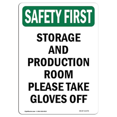 Signmission OSHA SAFETY FIRST, 24" Height, Decal, 24" x 18", Portrait ...