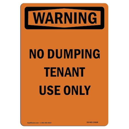 Signmission Safety Sign, OSHA WARNING, 18