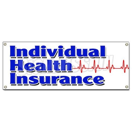 INDIVIDUAL HEALTH INSURANCE BANNER SIGN coverage low cost self employed