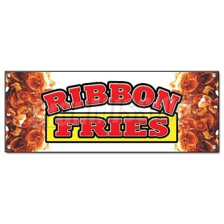 Signmission RIBBON FRIES BANNER SIGN hot chips french signs fresh frys ...